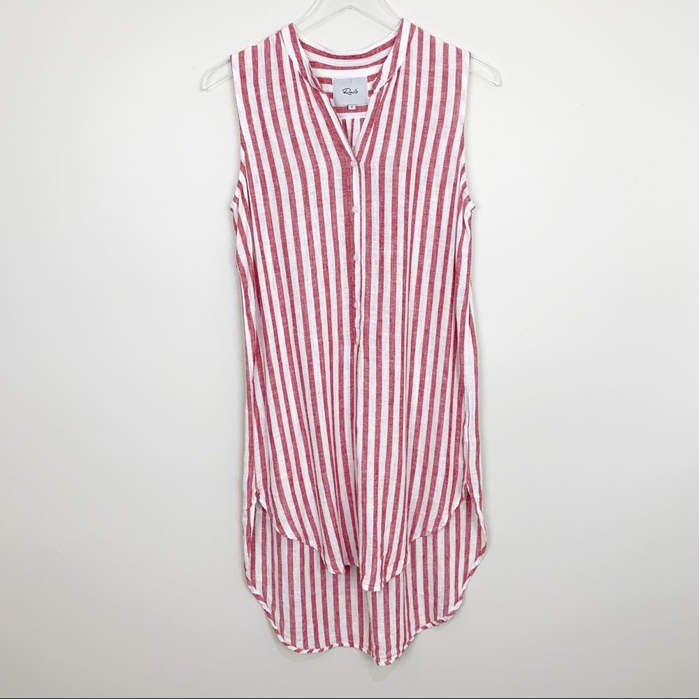 Rails | Jules Linen Blend Tunic Striped Preppy Top - image 1